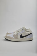 JORDAN 1 LOW - CANVAS WHITE WITH BLACK - USSZ14
